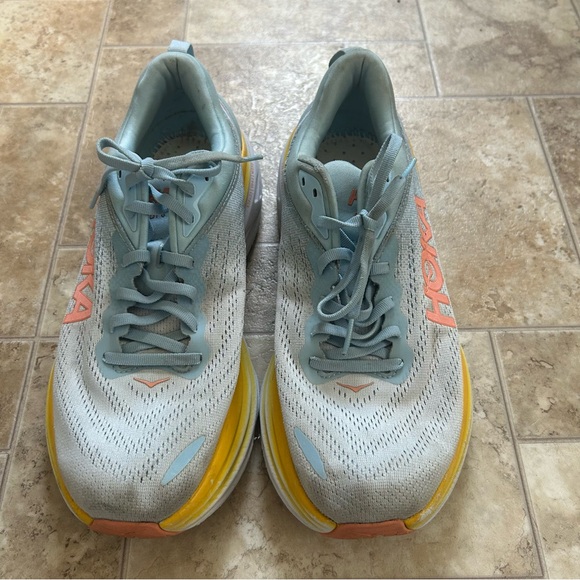 HOKA Bondi 8 Max Cushioned Road Running Shoes Women’s Size 11 Aqua NO INSOLES - Picture 3 of 16